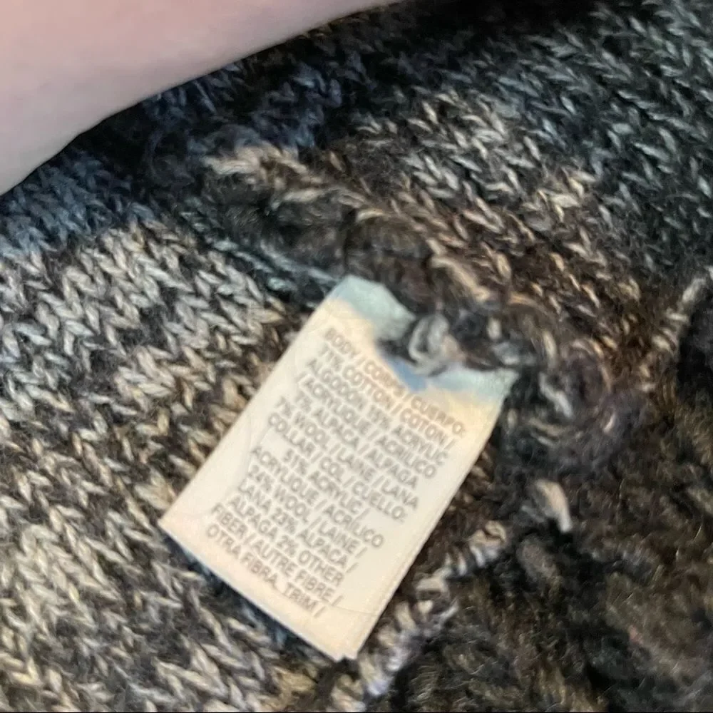 Victoria’s Secret Alpaca Wool Blend Zipper Cardigan Sweater